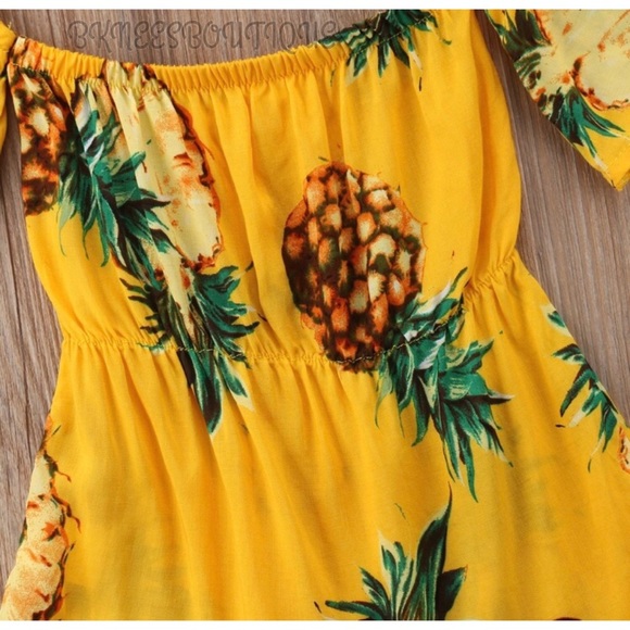 🎉 Babygirl Boutique Hawaiian Pineapple Romper - Picture 4 of 5